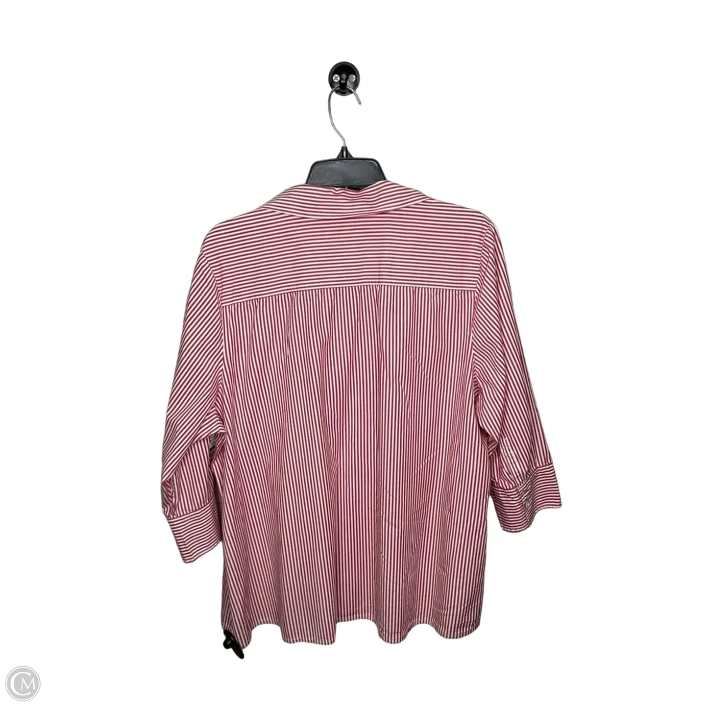 Top 3/4 Sleeve By Kim Rogers In Striped Pattern, Size: 1x