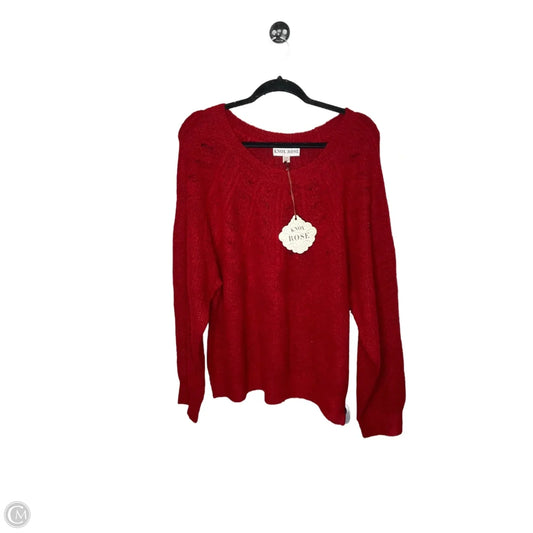 Sweater By Knox Rose In Red, Size: Xxl