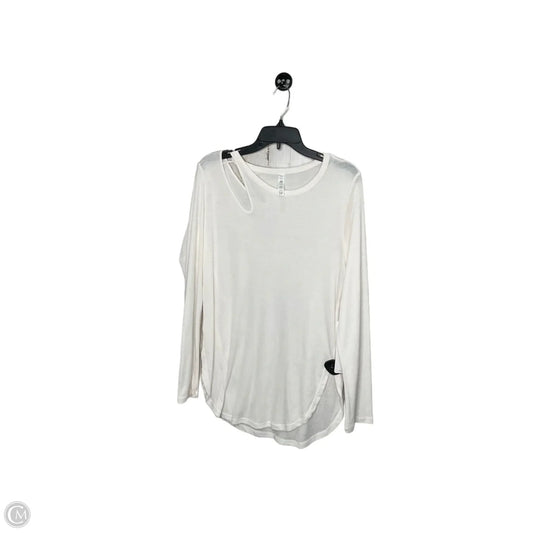 Top Long Sleeve By Alo In White, Size: L