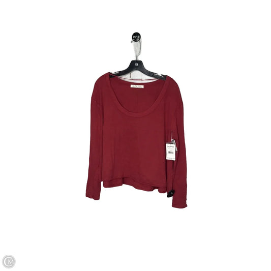 Top Long Sleeve By Free People In Red, Size: M