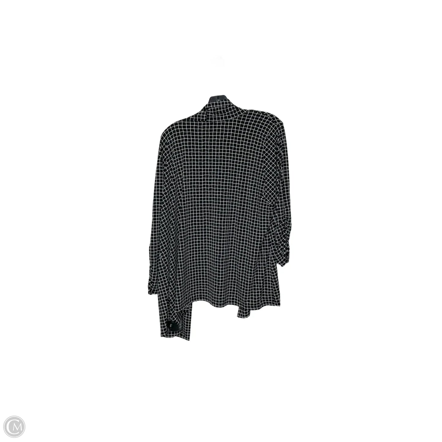 Cardigan By Ellen Tracy In Black & White, Size: 3x