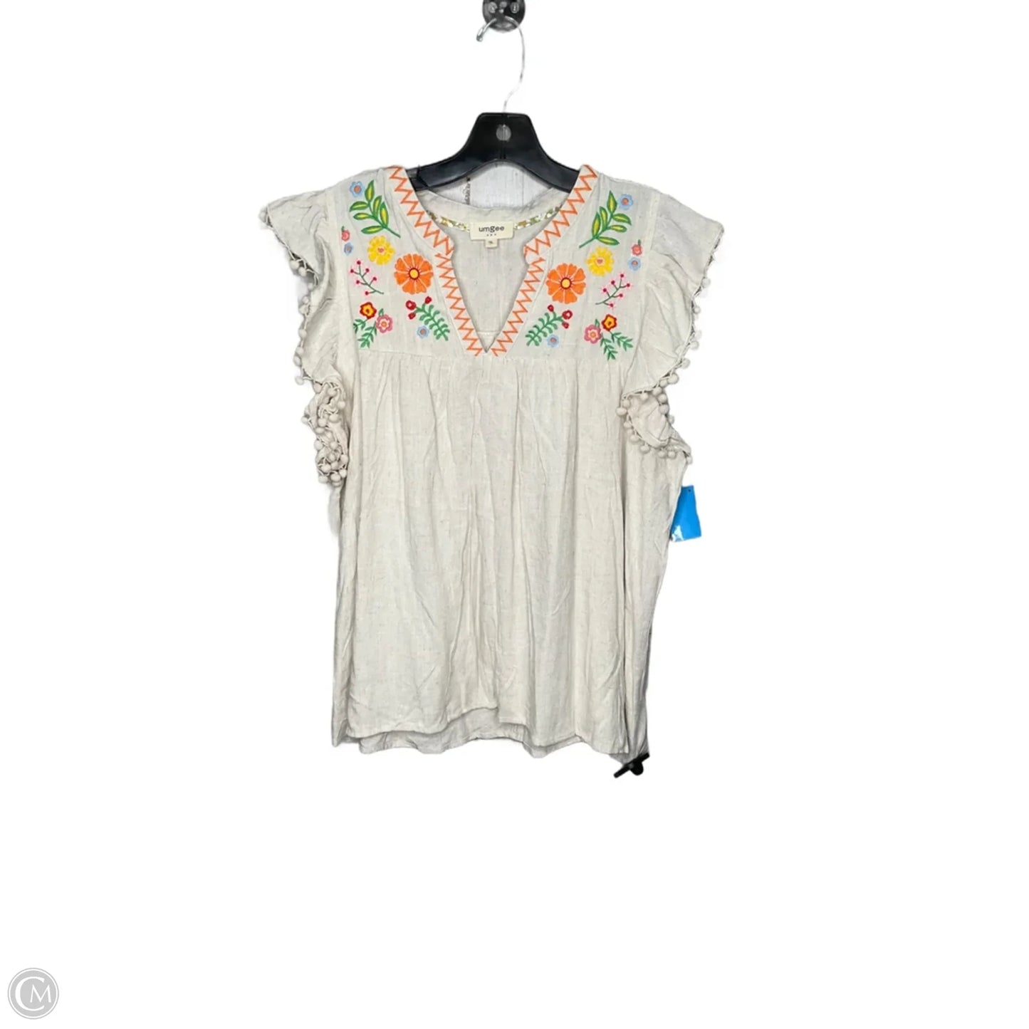 Top Short Sleeve By Umgee In Cream, Size: 1x