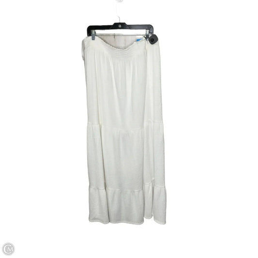 Skirt Maxi By Arula In White, Size: 2x