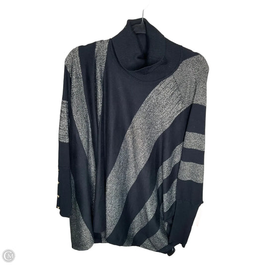 Sweater By Jm Collections In Black & Gold, Size: L