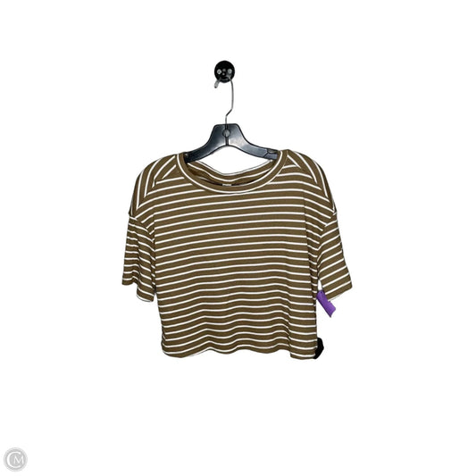 Top Short Sleeve By Missguided In Striped Pattern, Size: S
