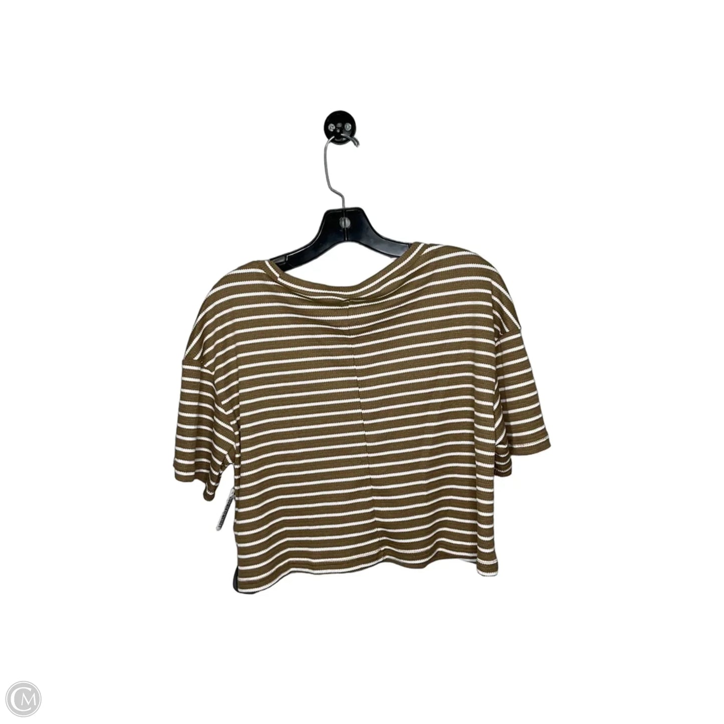 Top Short Sleeve By Missguided In Striped Pattern, Size: S