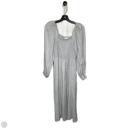 Dress Casual Midi By Madewell In Grey, Size: M
