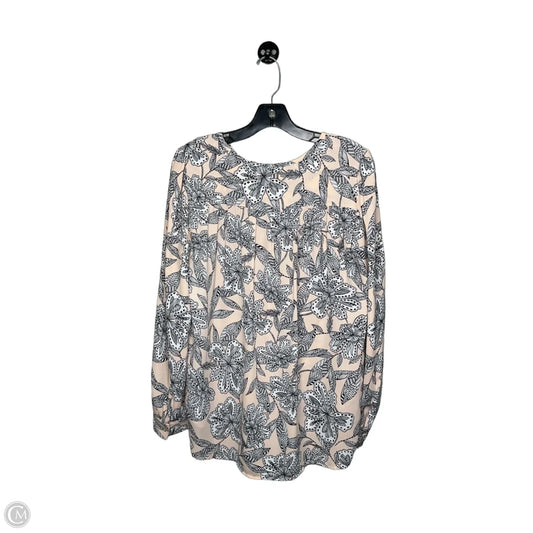 Blouse Long Sleeve By Loft In Floral Print, Size: S