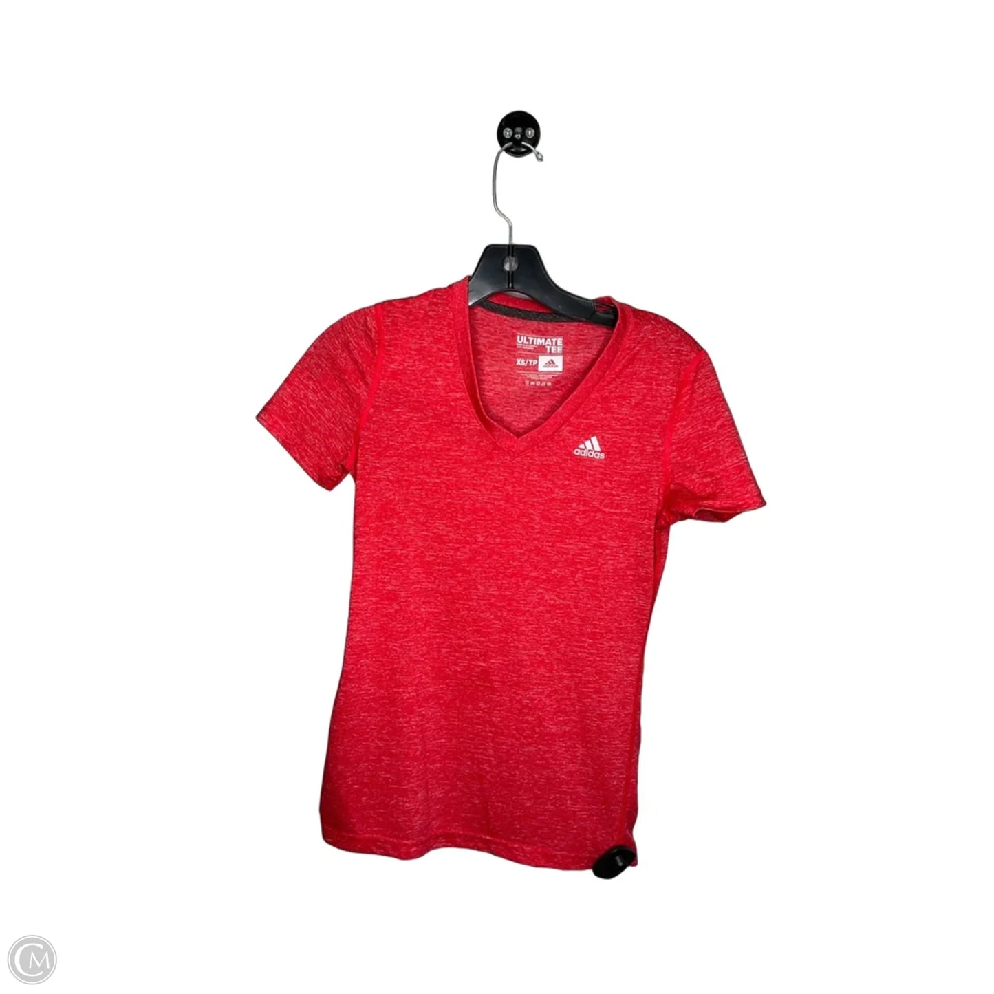 Athletic Top Short Sleeve By Adidas In Red, Size: Xs