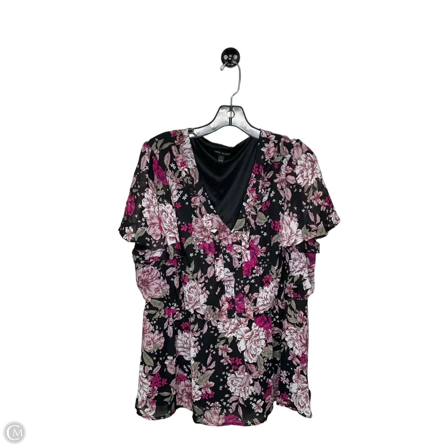 Top Short Sleeve By Lane Bryant In Floral Print, Size: 16