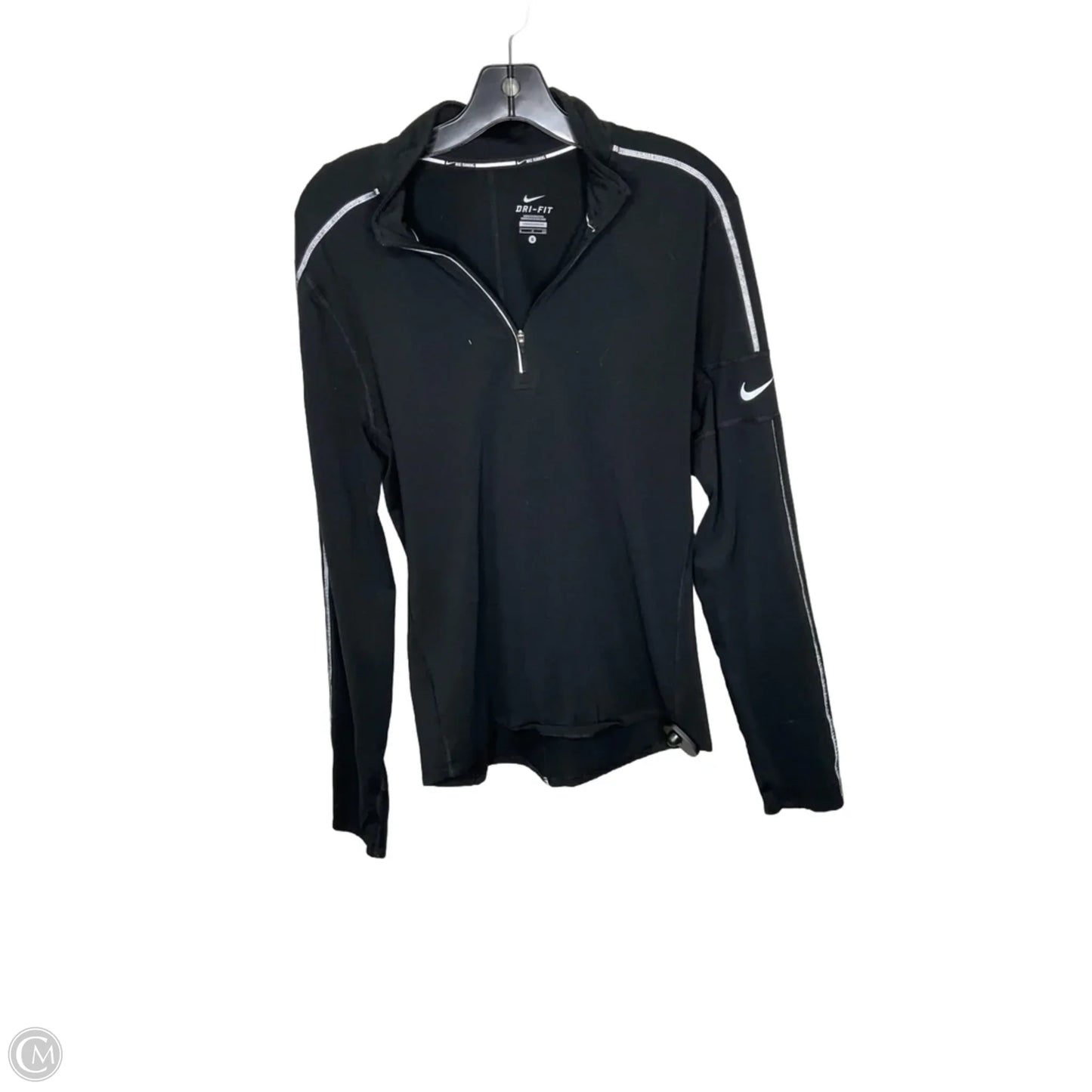 Athletic Sweatshirt Collar By Nike In Black, Size: S