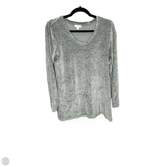 Sweatshirt Crewneck By Pure Jill In Silver, Size: S