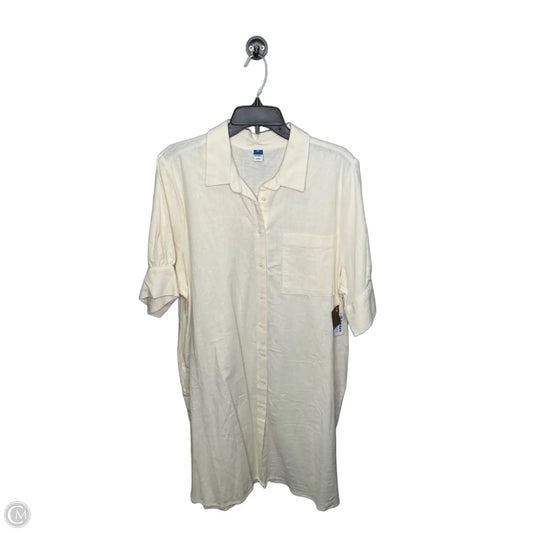 Dress Casual Midi By Old Navy In Cream, Size: Xl