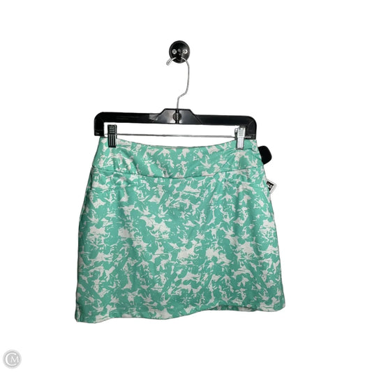 Athletic Skirt By Adidas In Green & White, Size: S