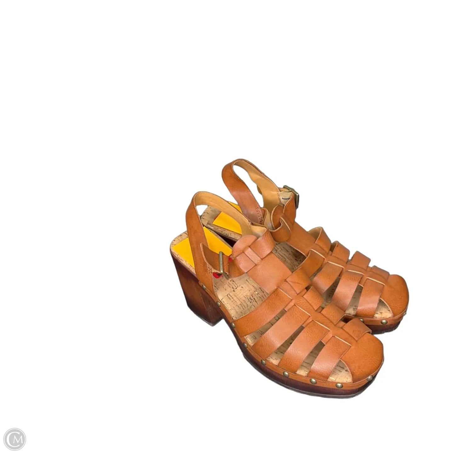 Sandals Heels Platform By Korks In Brown, Size: 8