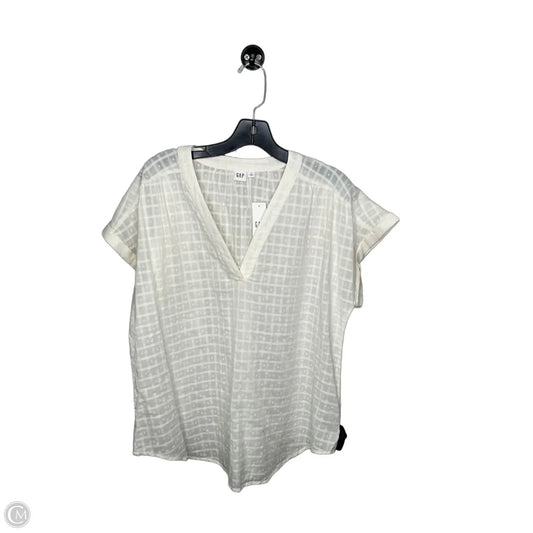 Top Sleeveless By Gap In White, Size: L