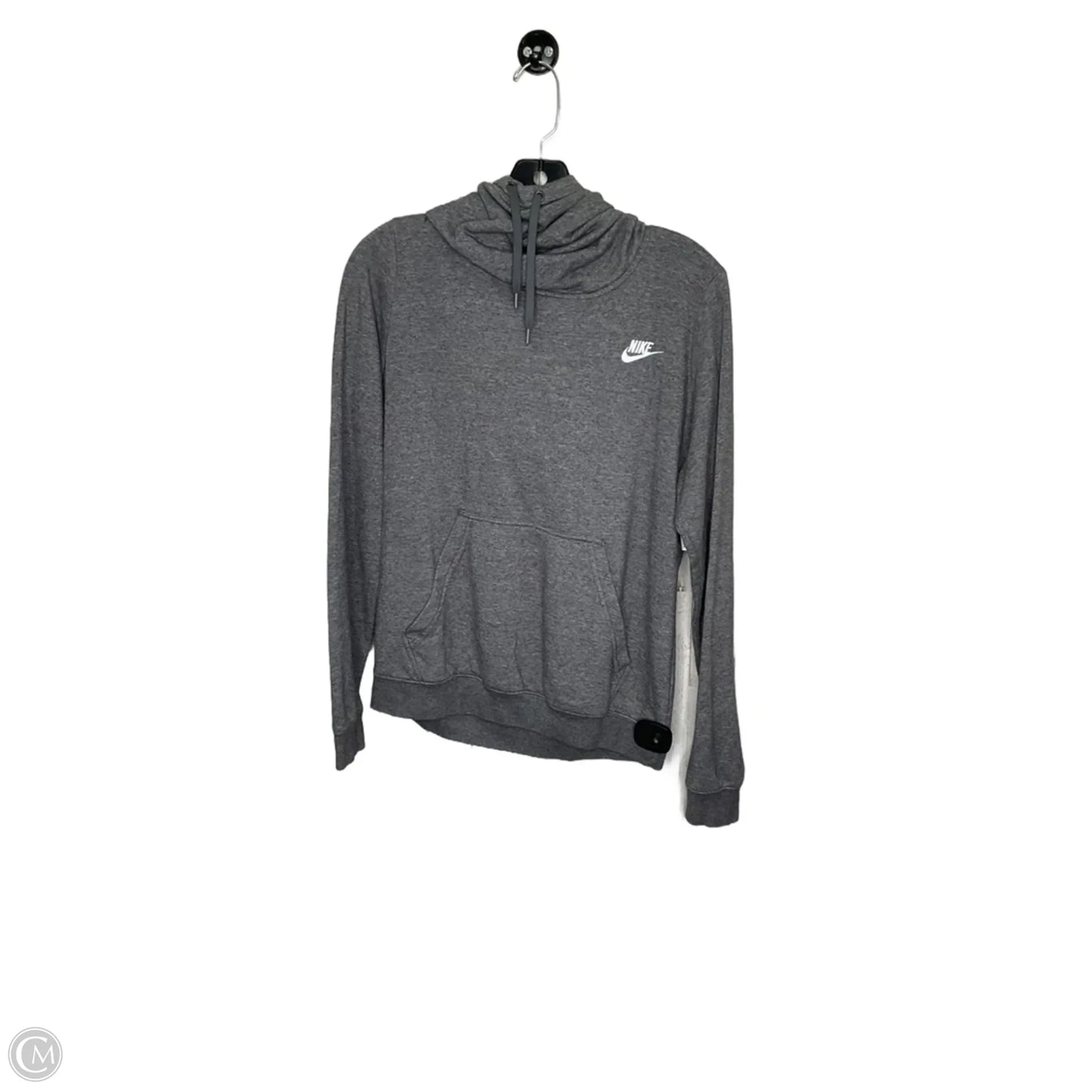 Sweatshirt Hoodie By Nike In Grey, Size: M
