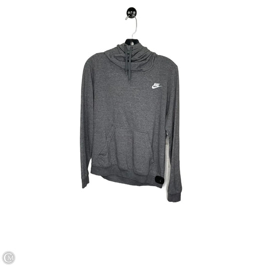 Sweatshirt Hoodie By Nike In Grey, Size: M