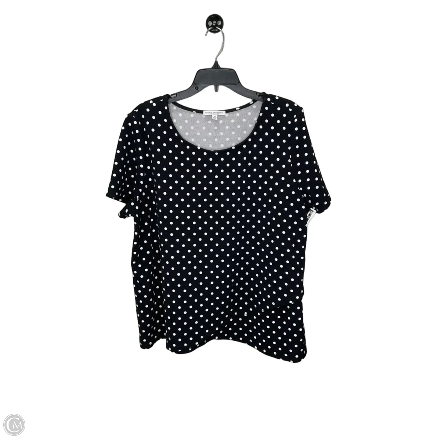 Top Short Sleeve By Green Envelope In Polkadot Pattern, Size: 2x