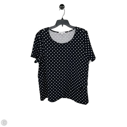 Top Short Sleeve By Green Envelope In Polkadot Pattern, Size: 2x