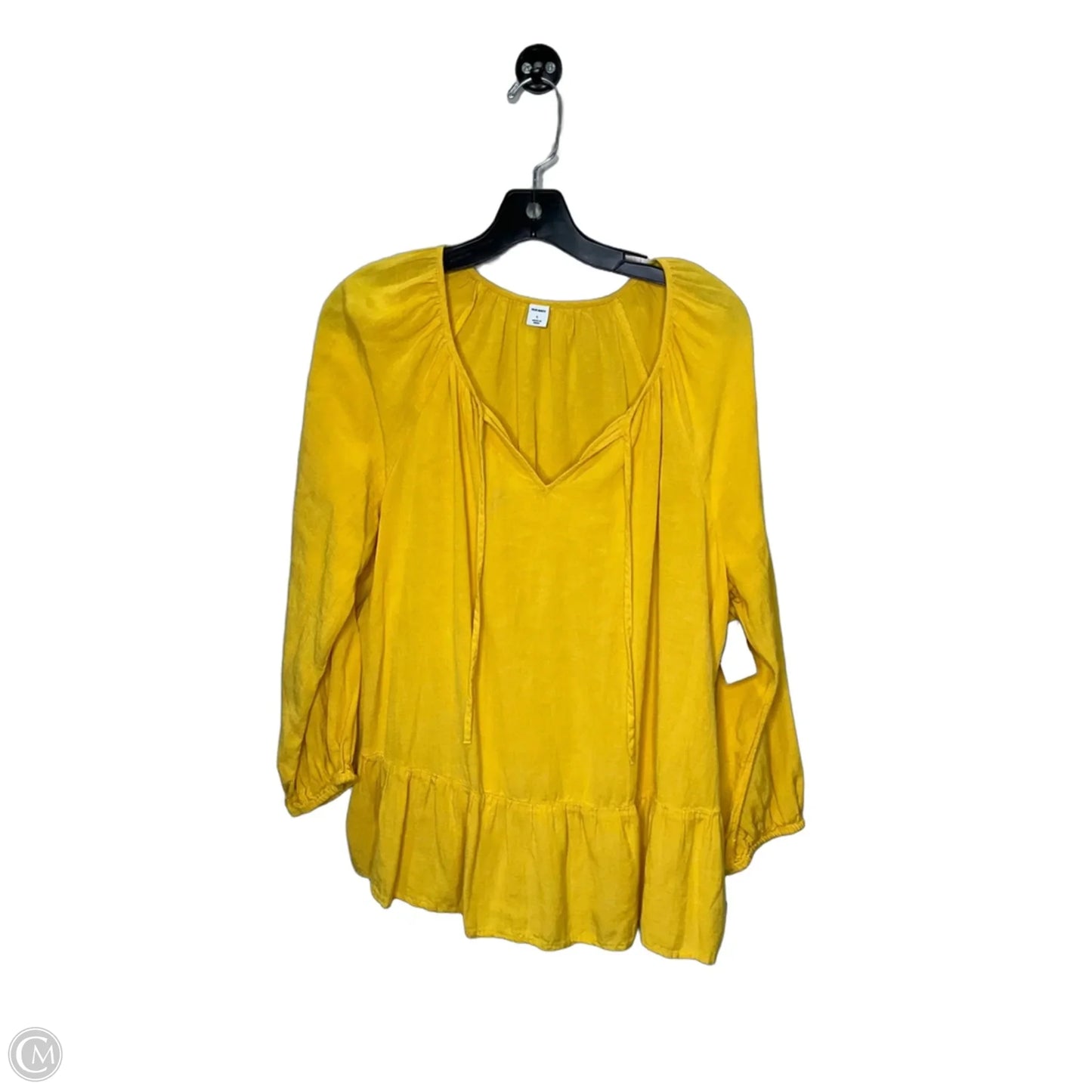 Tunic 3/4 Sleeve By Old Navy In Yellow, Size: L