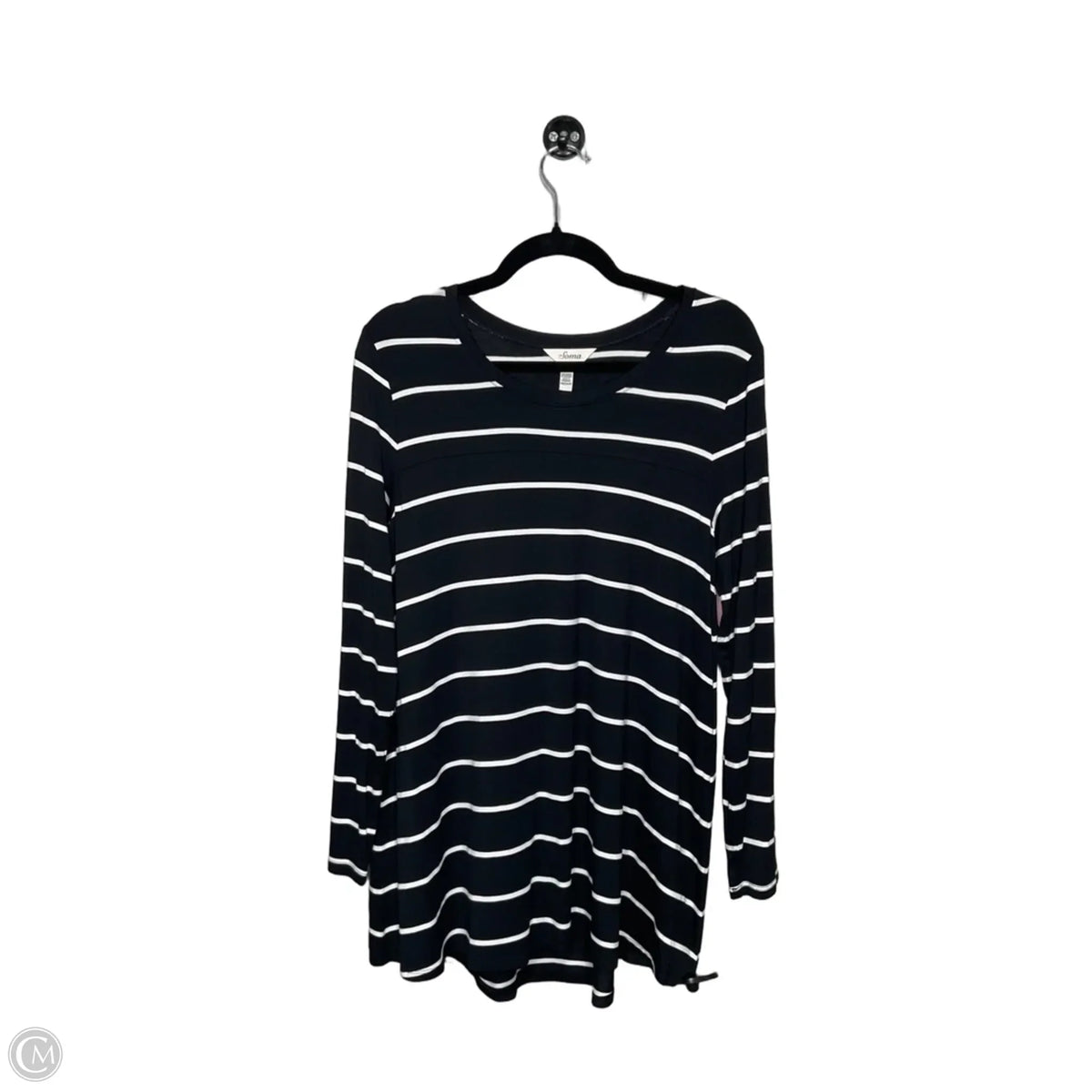 Tunic 3/4 Sleeve By Soma In Striped Pattern, Size: M