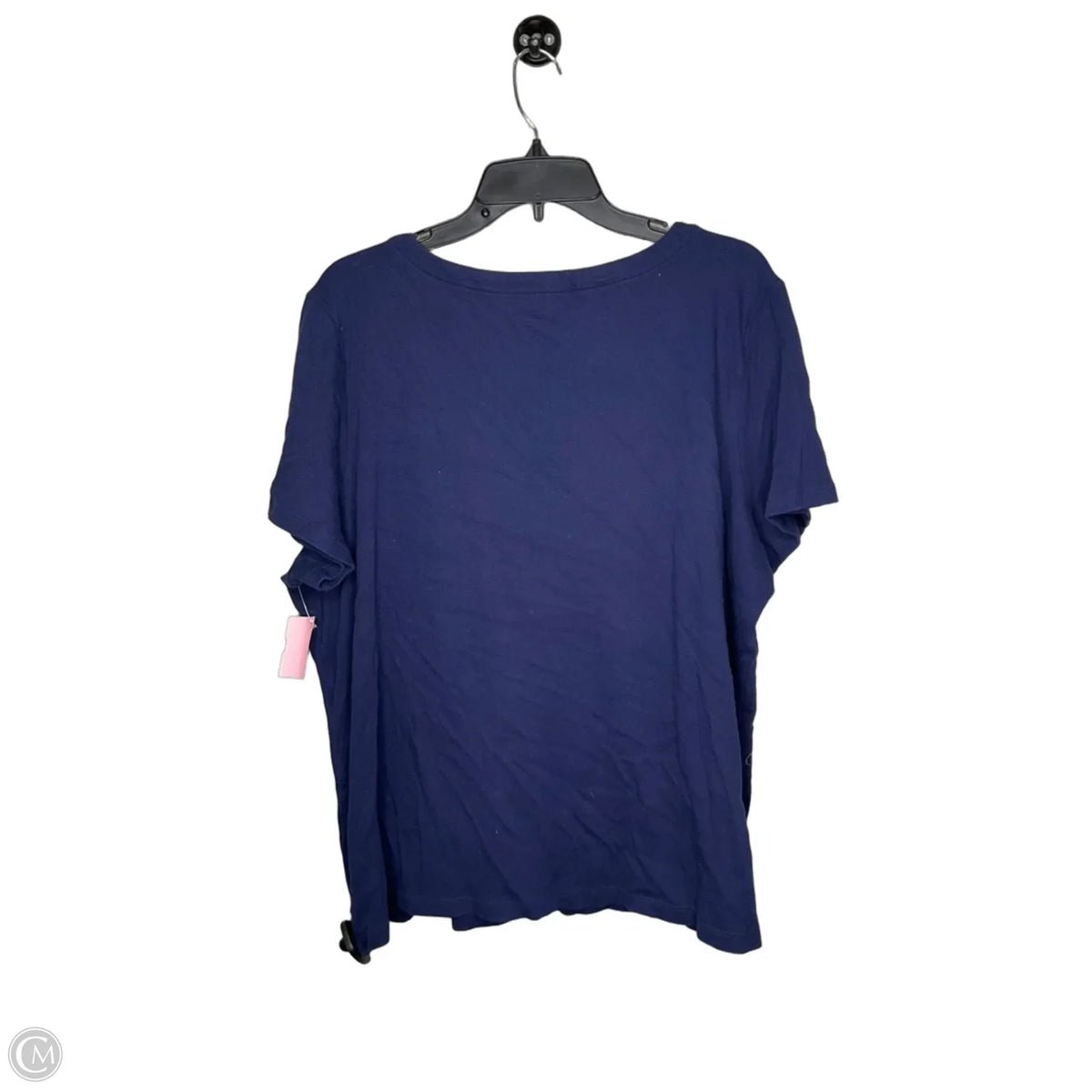 Top Short Sleeve By Kim Rogers In Navy, Size: 2x