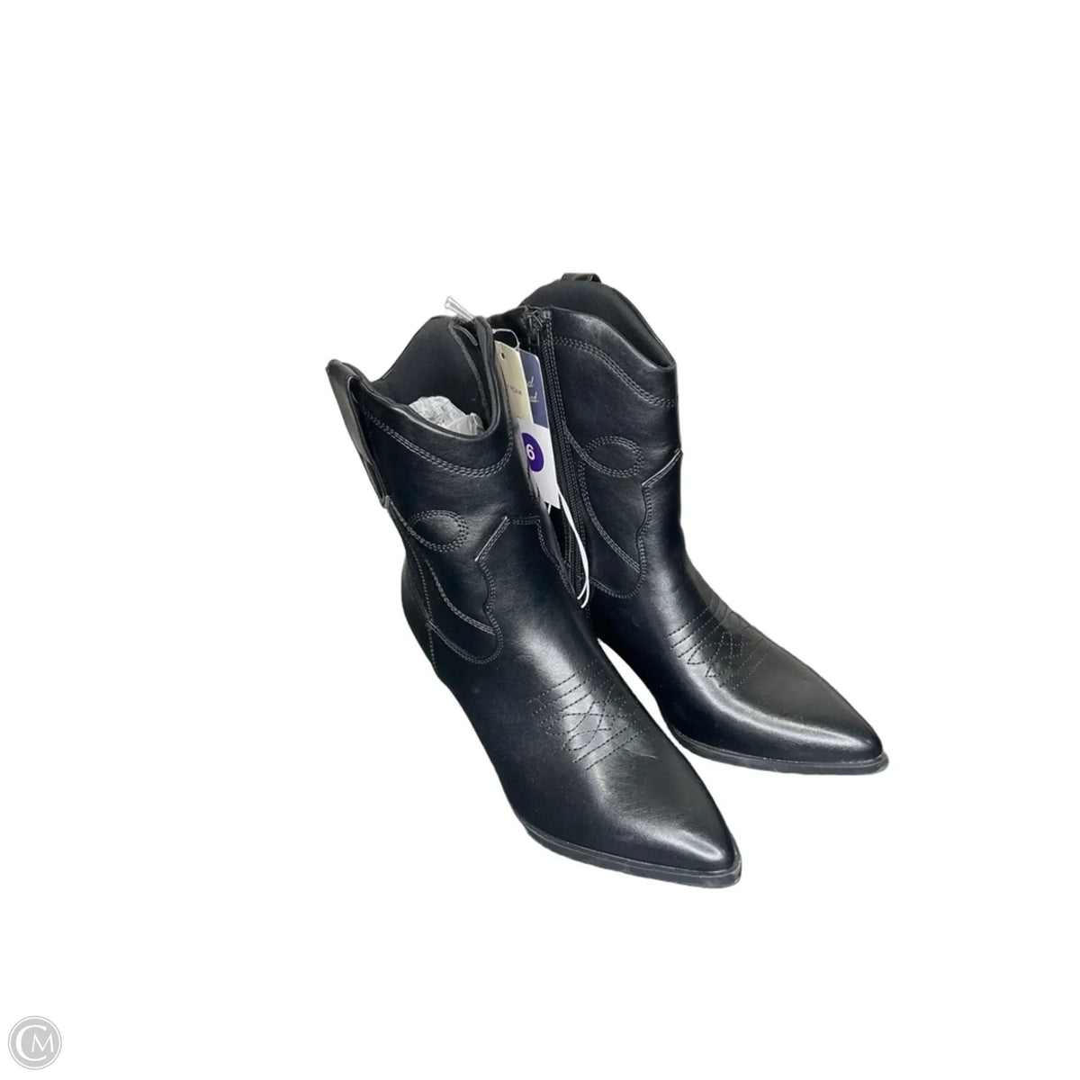 Boots Ankle Heels By Universal Thread In Black, Size: 6
