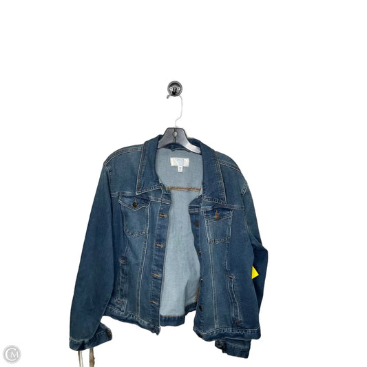 Jacket Denim By Time And Tru In Blue, Size: 22