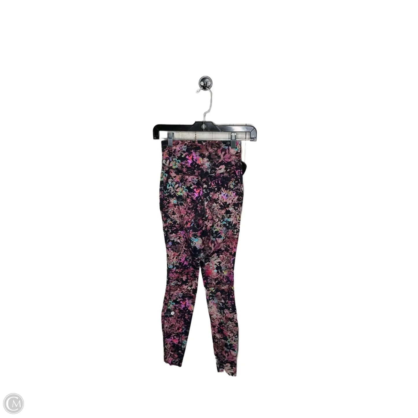 Athletic Leggings By Lululemon In Black & Pink, Size: 4