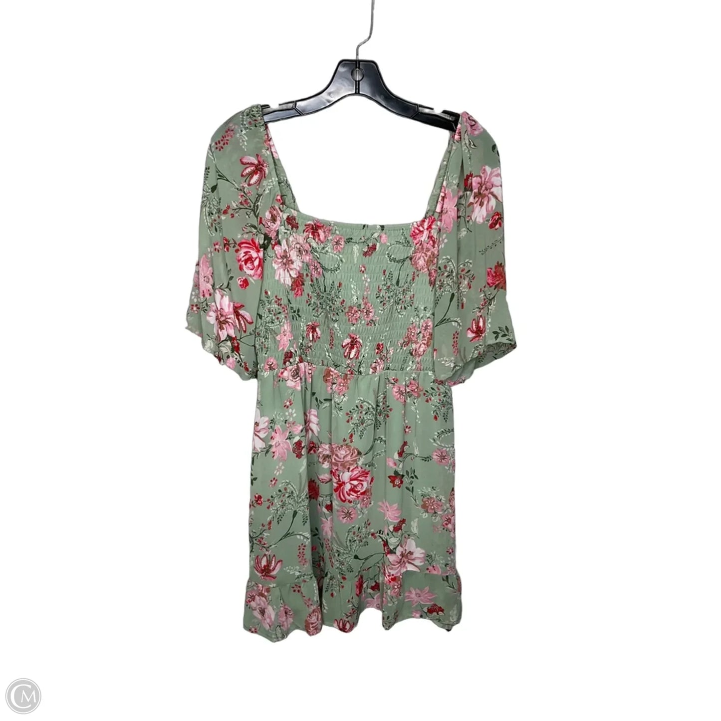 Dress Casual Short By Lily Rose In Floral Print, Size: L