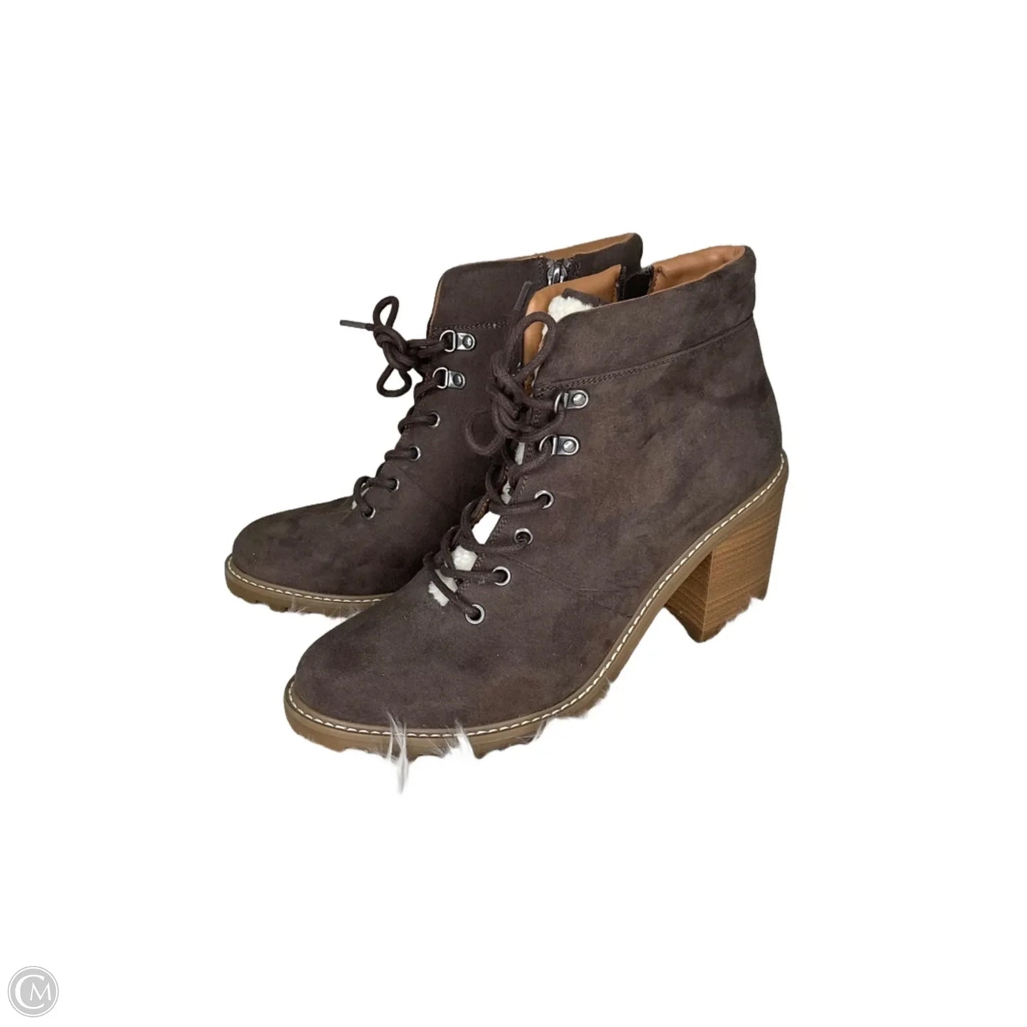 Boots Ankle Heels By Universal Thread In Brown, Size: 11