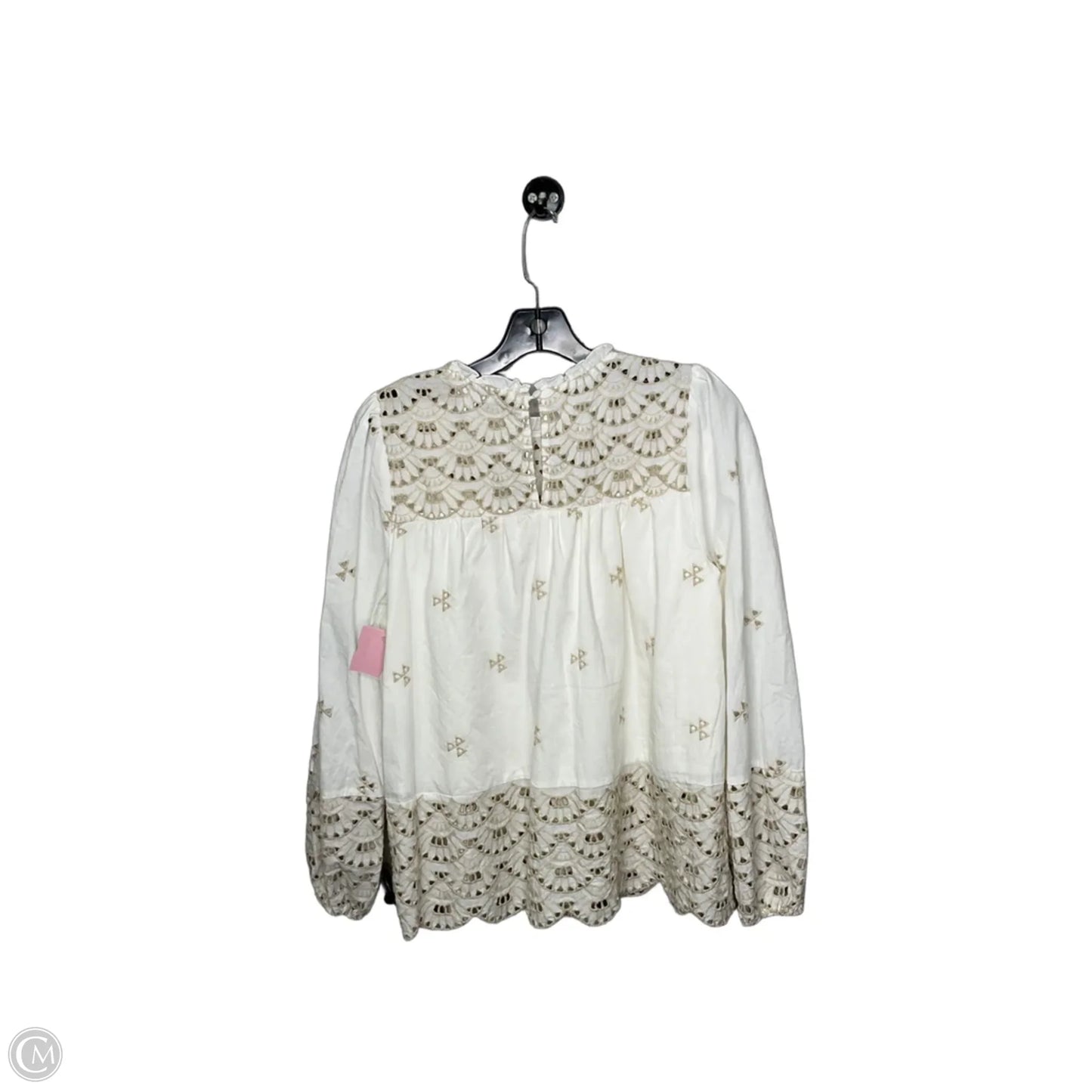 Top Long Sleeve By Time And Tru In White, Size: S