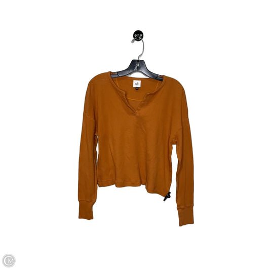 Top Long Sleeve Basic By Cabi In Orange, Size: S