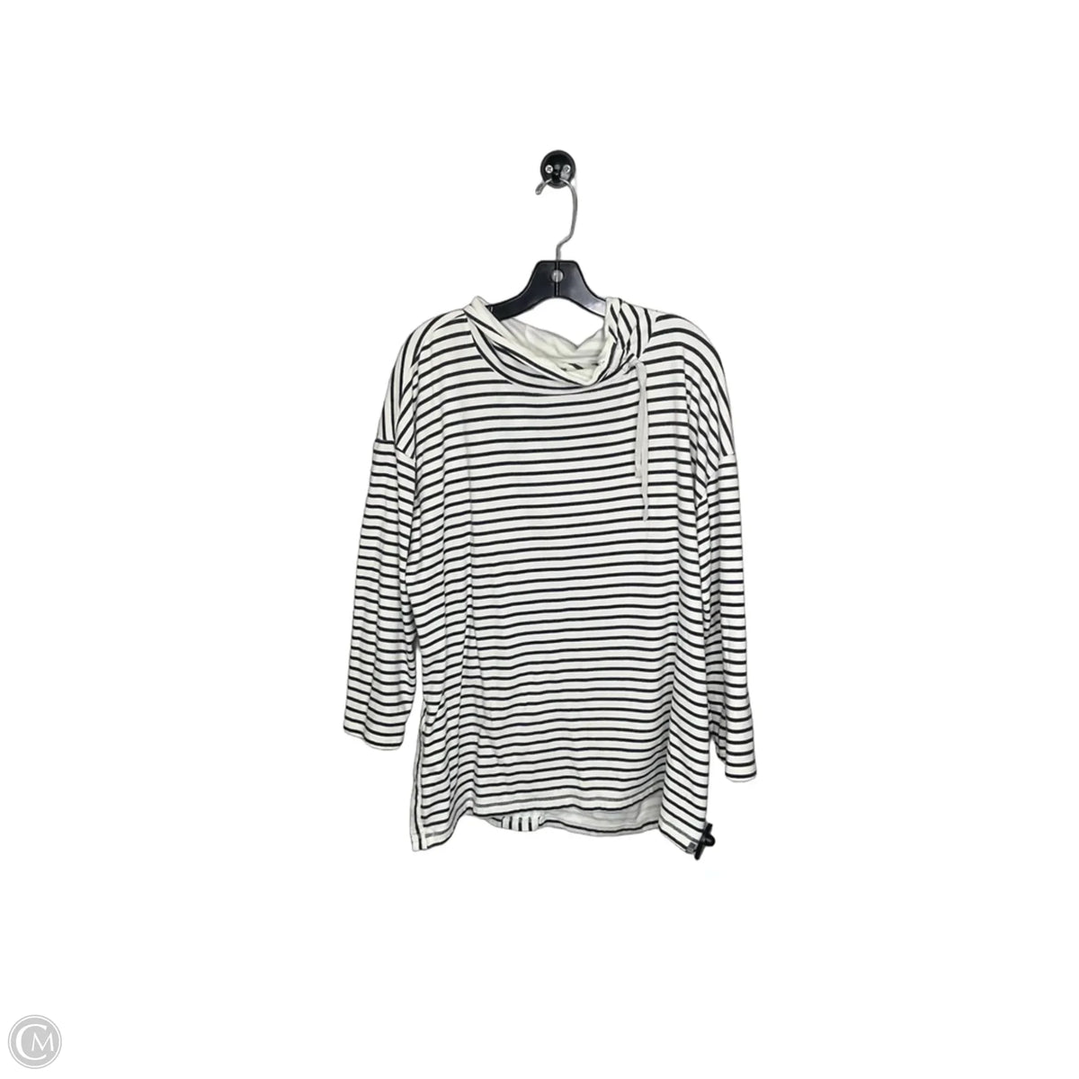 Athletic Sweatshirt Collar By Talbots In Striped Pattern, Size: 3x
