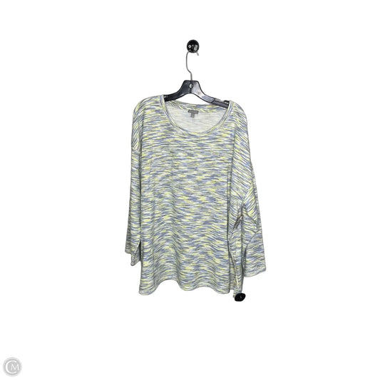 Athletic Sweatshirt Crewneck By Talbots In Blue & Yellow, Size: 3x