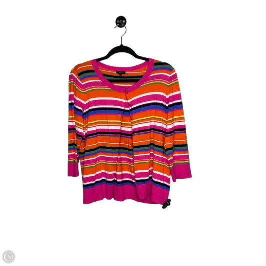 Sweater Cardigan By Talbots In Multi-colored, Size: 1x