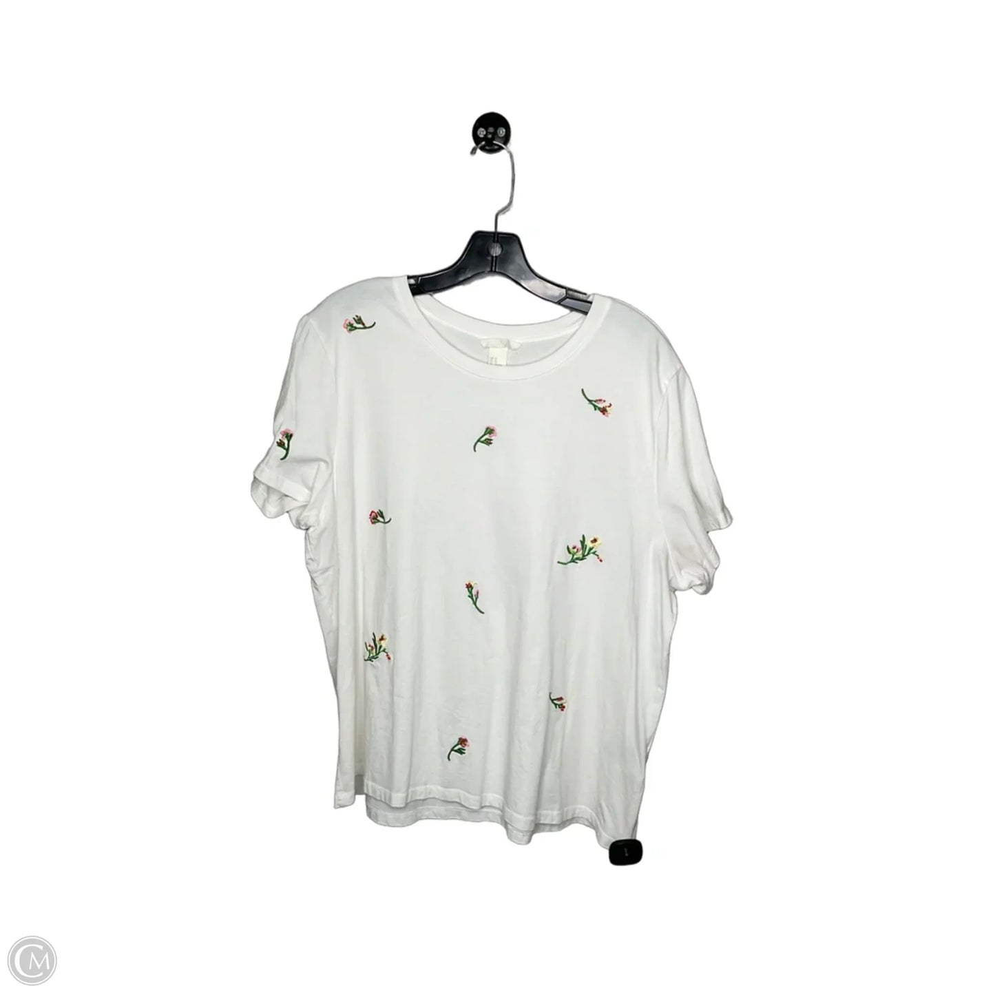 Top Short Sleeve By H&m In White, Size: Xl