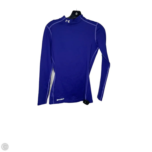 Athletic Top Long Sleeve Collar By Under Armour In Purple, Size: Small