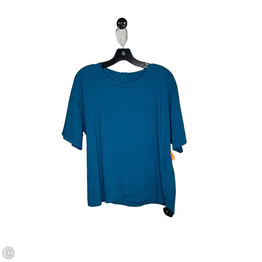 Top Short Sleeve By Talbots In Blue, Size: Xl