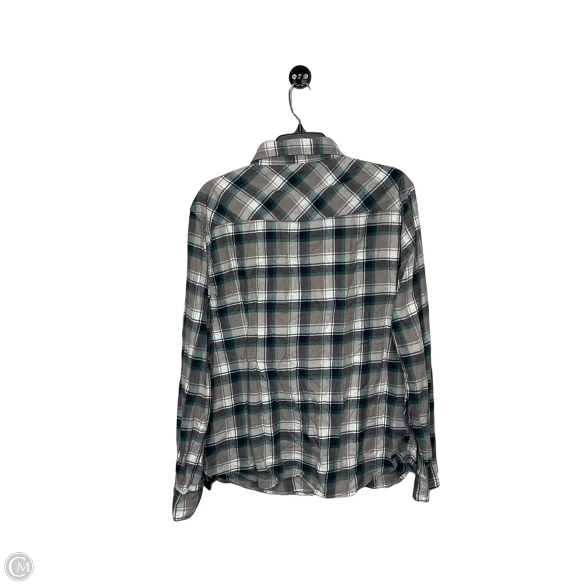 Top Long Sleeve By Bea In Plaid Pattern, Size: Xxl