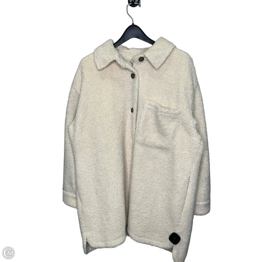 Coat Faux Fur & Sherpa By Lucky Brand In Cream, Size: Xl