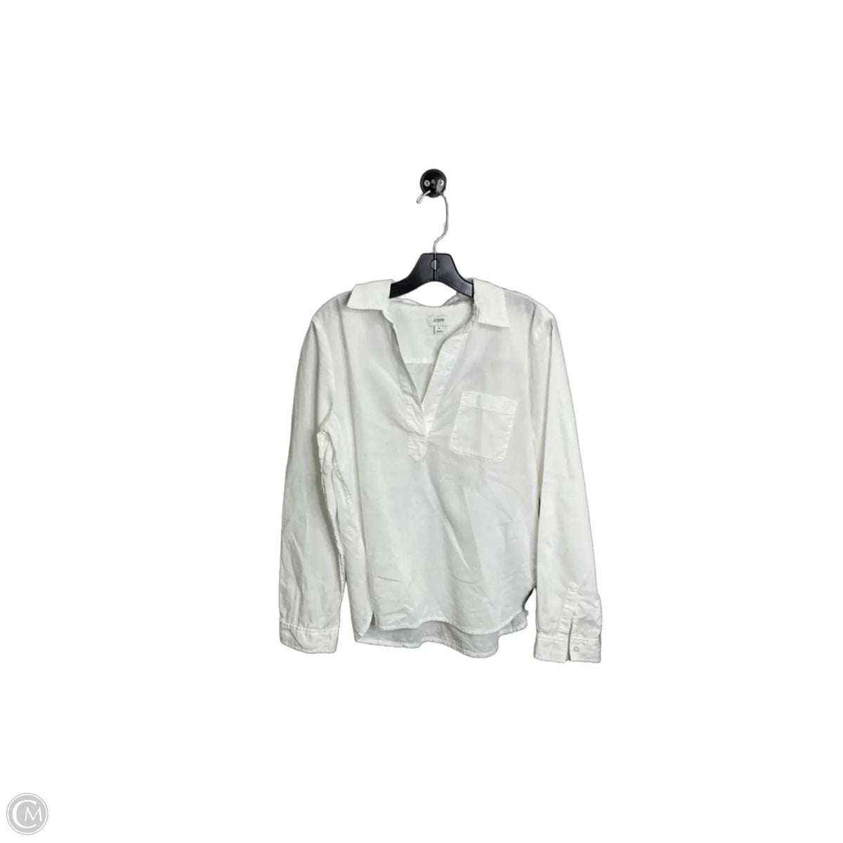 Top Long Sleeve By J. Crew In White, Size: M