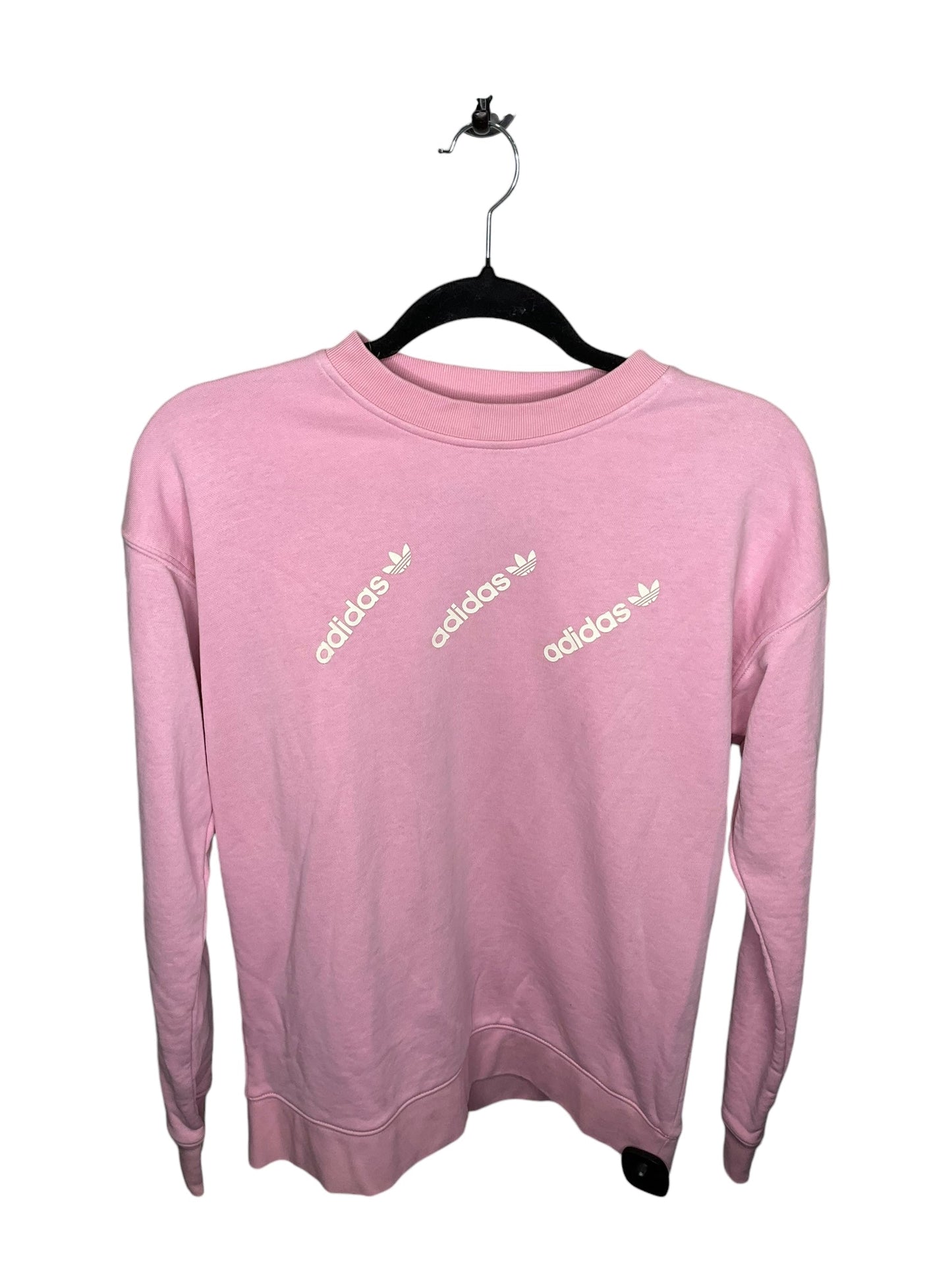 Athletic Sweatshirt Crewneck By Adidas In Pink, Size: Xs