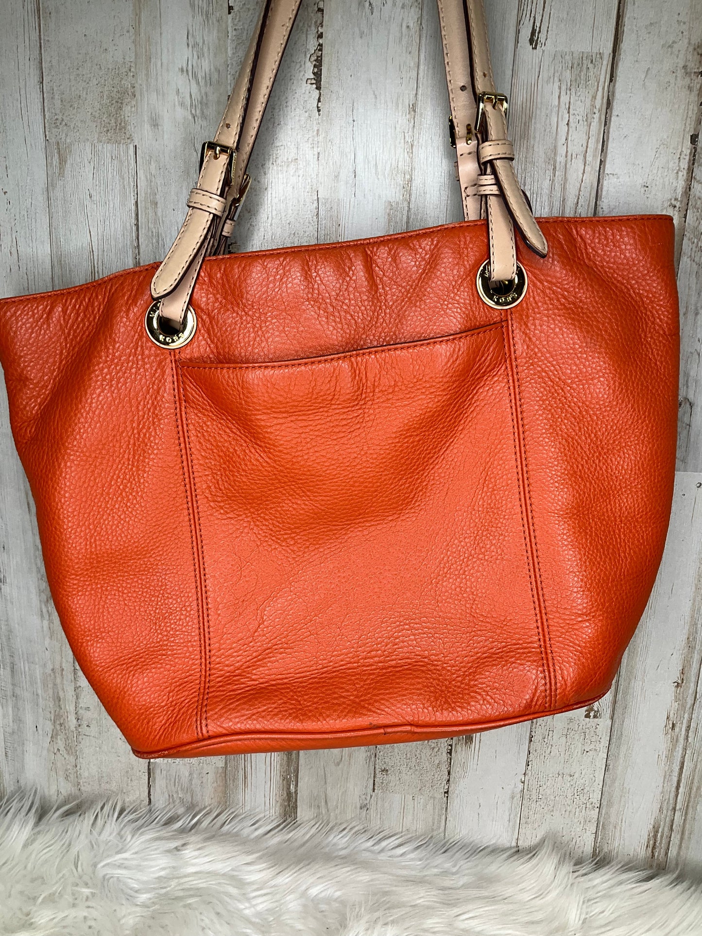 Orange Handbag Designer Michael Kors, Size Medium