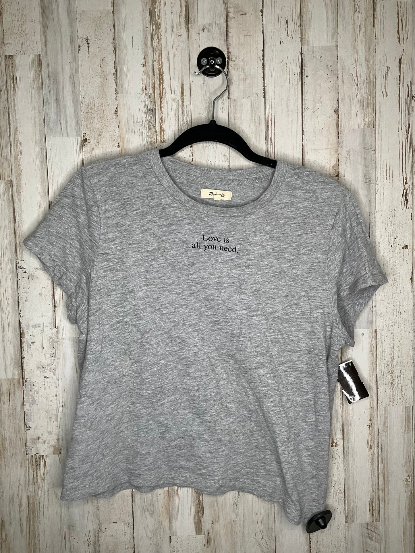 Grey Top Short Sleeve Basic Madewell, Size Xl