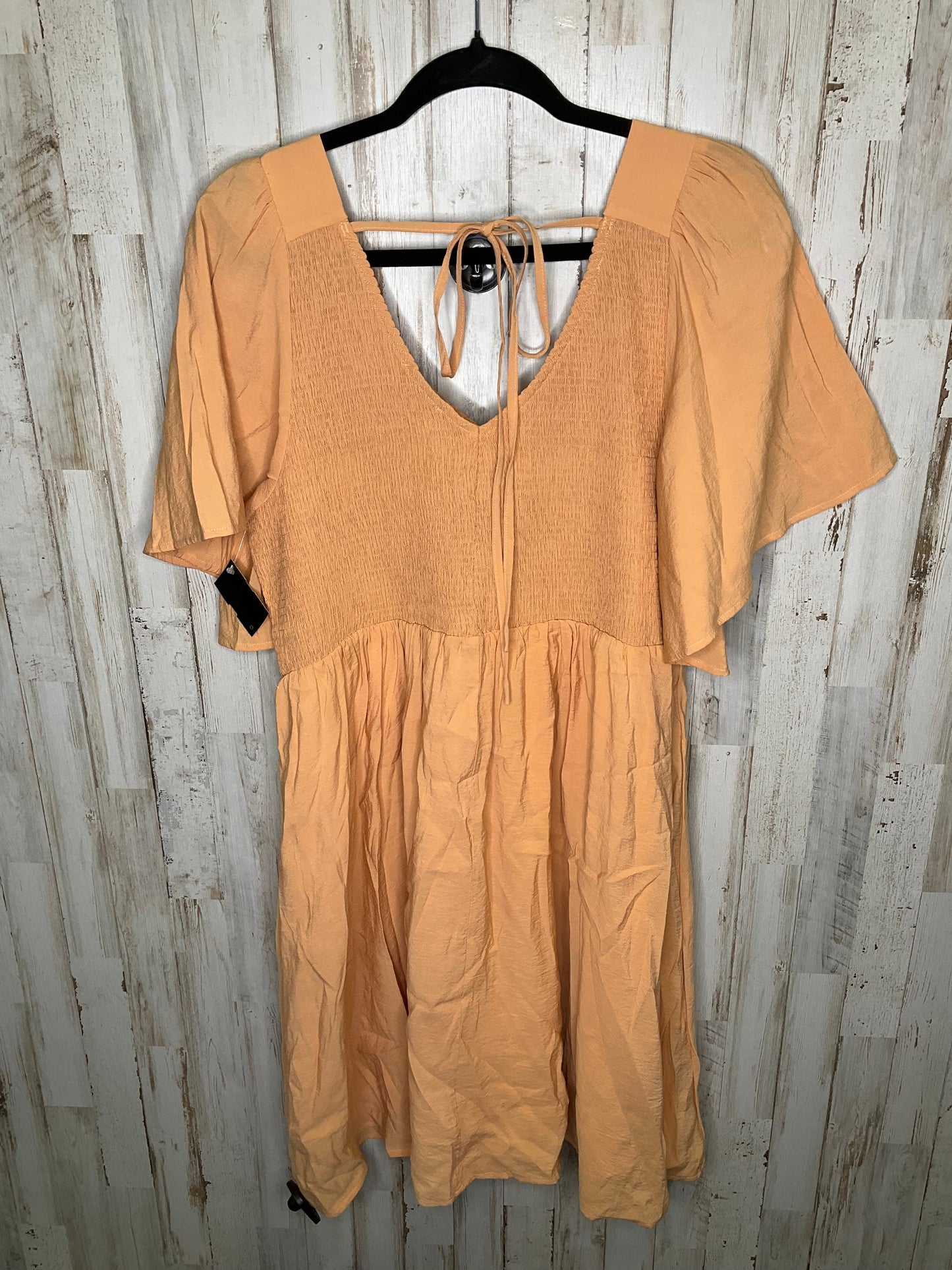 Orange Dress Casual Short White Birch, Size 1x