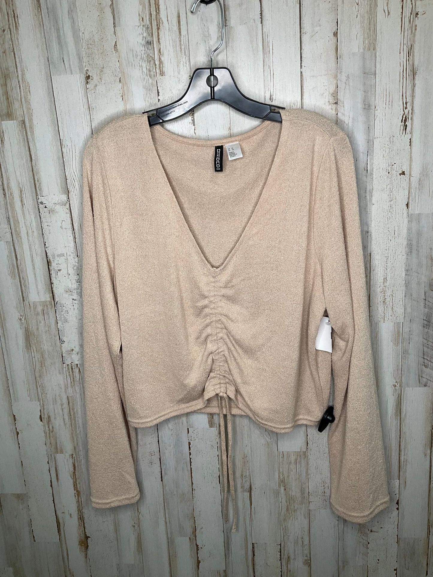 Beige Top Long Sleeve Divided, Size Xl