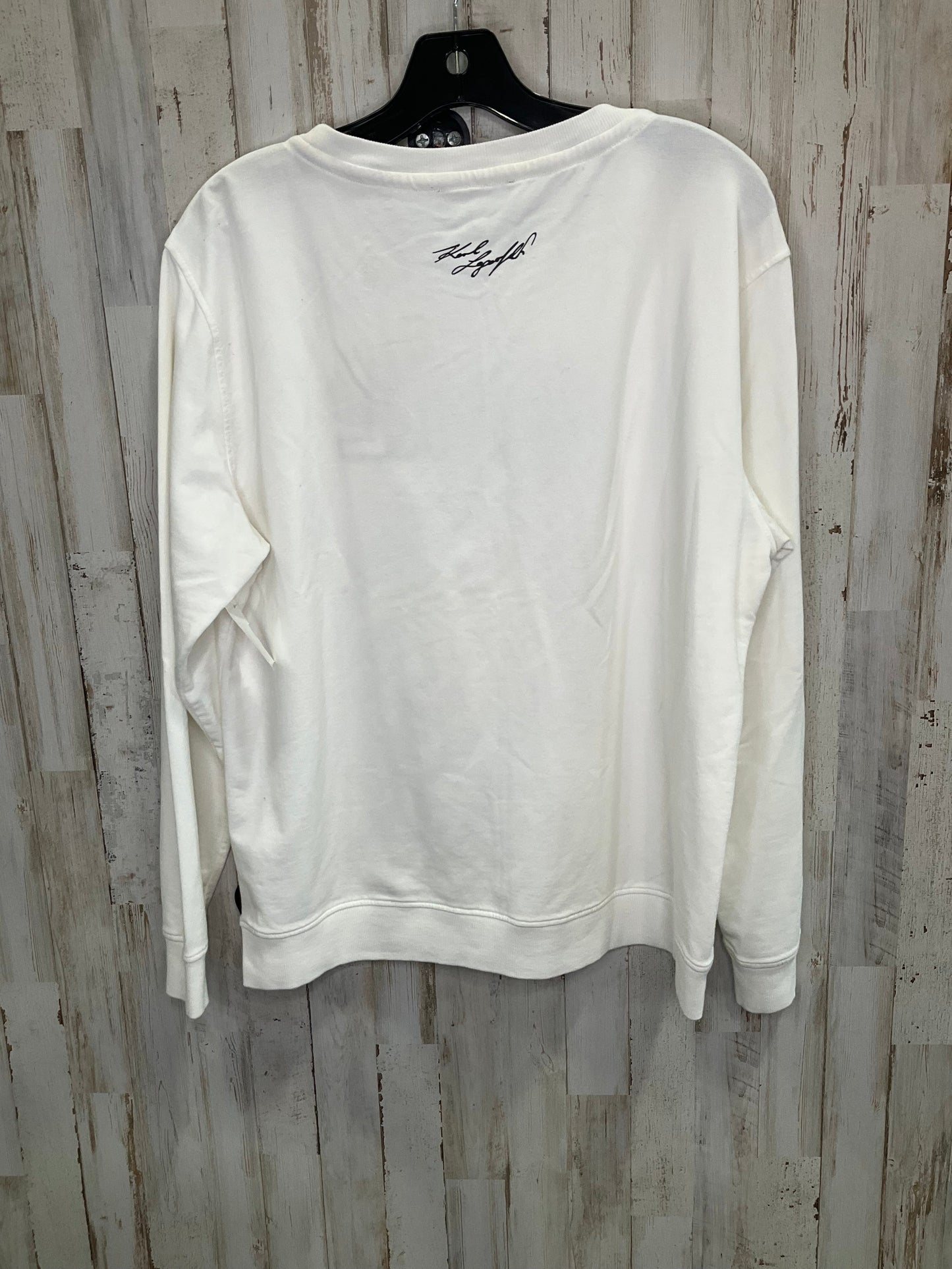 White Sweatshirt Collar Karl Lagerfeld, Size L