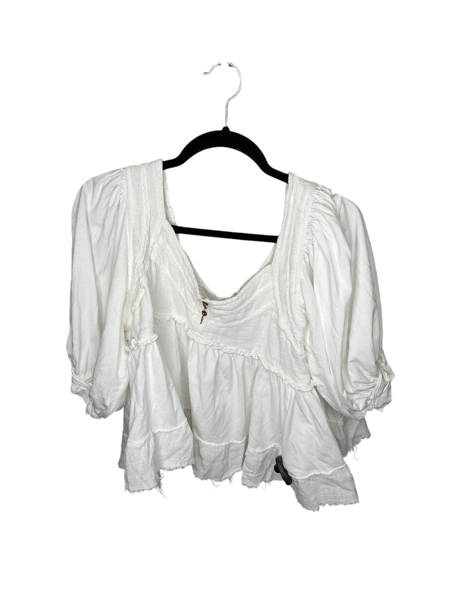 Top Short Sleeve By Clothes Mentor In White, Size: 1x